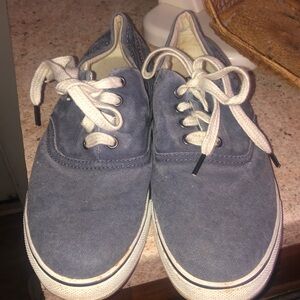L.L. Bean Denim Blue Sneakers with White Accents